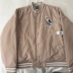 Disney Tan Bomber Jacket with Mickey Patch